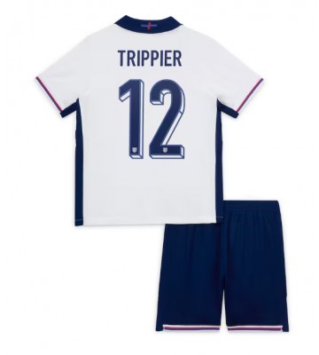 England Kieran Trippier #12 Hjemmebanesæt Børn EM 2024 Kort ærmer (+ korte bukser)